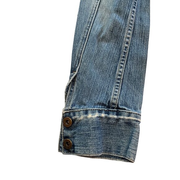 BKE Denim BKE67 Size Medium Denim Distressed Jean Jacket - Picture 11 of 11